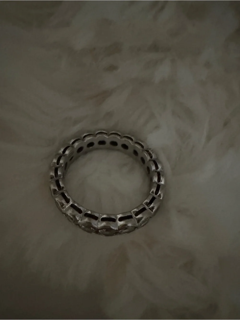 Swarovski Silver Crystal Eternity Band Ring - Women's Jewelry